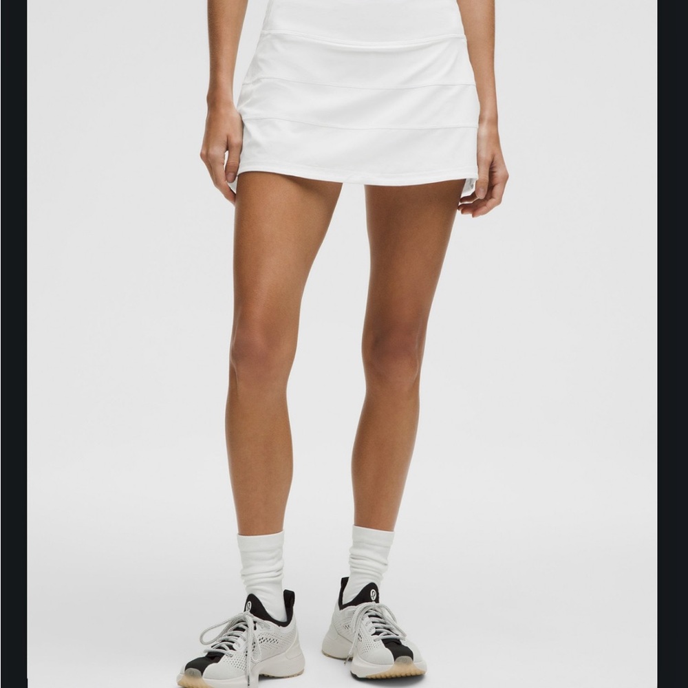 Lululemon Pace Rival Mid-Rise Tennis White Skirt